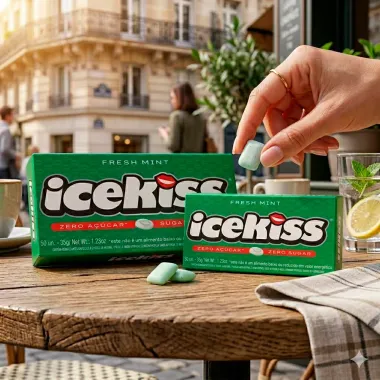 Pastilha IceKiss Fresh Mint Zero A&ccedil;&uacute;car 50 Unidades