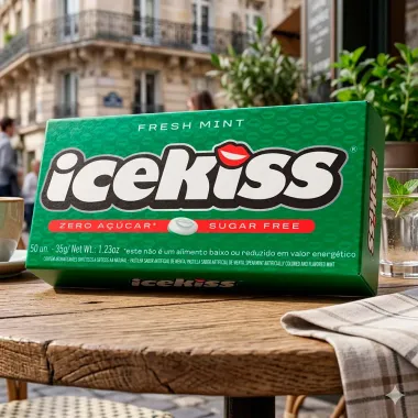 Pastilha IceKiss Fresh Mint Zero A&ccedil;&uacute;car 50 Unidades