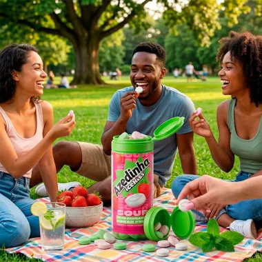 Pastilha IceKiss Azedinha Morango Sem A&ccedil;&uacute;car 35g