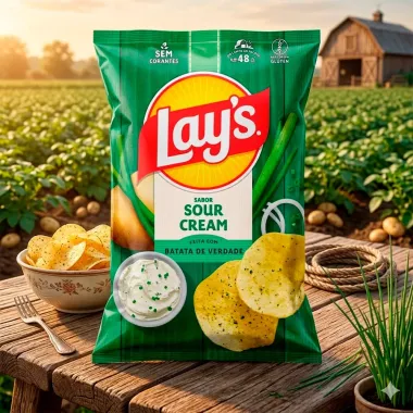 Batata Lays Sabor Sour Cream 62g
