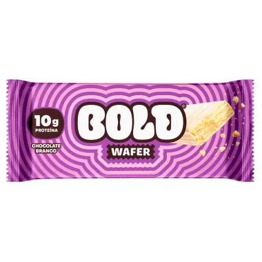 Bold Wafer Sabor Chocolate Branco com 10g de Prote&iacute;na 40g