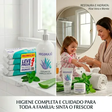 Toalha Umedecidas Higimaxi Premium Corporal 4 Pacotes com 40 Unidades cada Leve 4 Pague 3