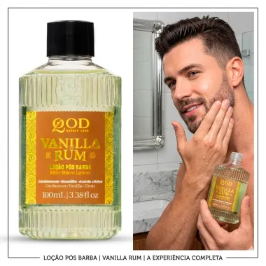 Lo&ccedil;&atilde;o P&oacute;s Barba QOD Barber Shop Vanilla Rum 100ml