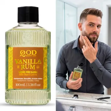 Lo&ccedil;&atilde;o P&oacute;s Barba QOD Barber Shop Vanilla Rum 100ml