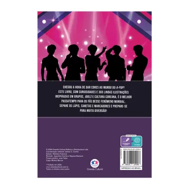 Livro Estrelas do K-Pop 365 Desenhos para Colorir Ciranda Cultural