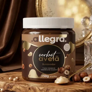 Creme Desodorante Corporal Allegra Sorbet Avel&atilde; Iluminador 150g