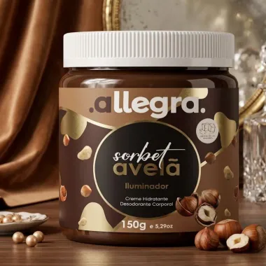 Creme Desodorante Corporal Allegra Sorbet Avel&atilde; Iluminador 150g
