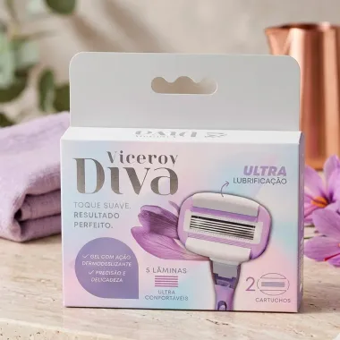 Carga para Aparelho de Depilar Viceroy Diva 5 L&acirc;minas com 2 Unidades