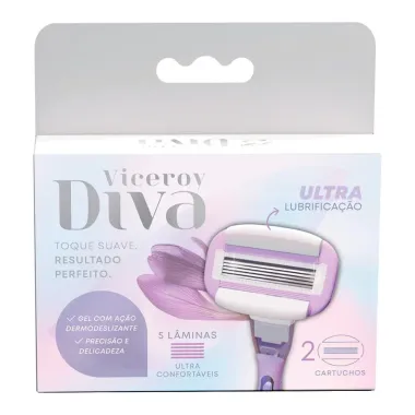 Carga para Aparelho de Depilar Viceroy Diva 5 L&acirc;minas com 2 Unidades