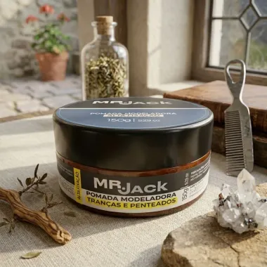 Pomada Modeladora Capilar Mr Jack Tran&ccedil;as e Penteados 70g