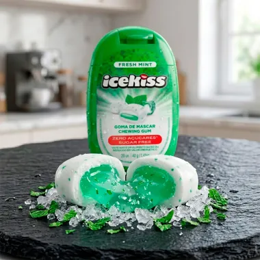 Goma de Mascar IceKiss Fresh Mint Zero A&ccedil;&uacute;cares 40g