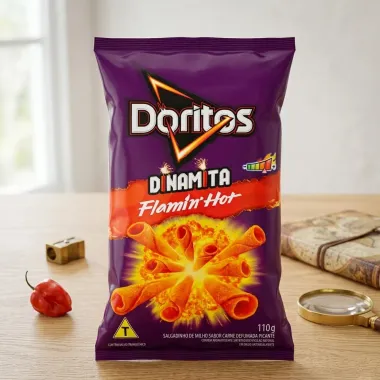 Doritos Dinamita Flamin Hot Sabor Carne Defumada Picante 110g