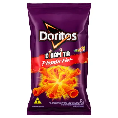 Doritos Dinamita Flamin Hot Sabor Carne Defumada Picante 110g