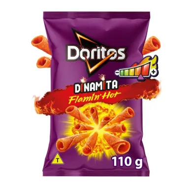 Doritos Dinamita Flamin Hot Sabor Carne Defumada Picante 110g