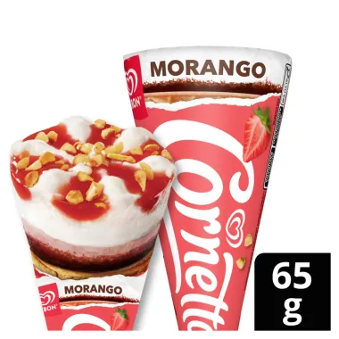 Sorvete Kibon Cornetto Sabor Morango 65g