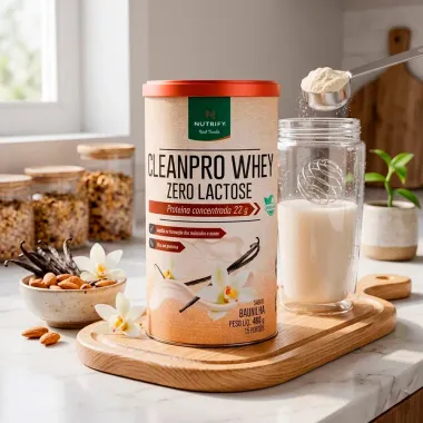 Cleanpro Whey Nutrify Sabor Baunilha com 22g de Prote&iacute;na Zero Lactose 450g