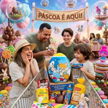 Bala Explosiva em P&oacute; Sonic com Ovo Surpresa Sabor Morango Sem A&ccedil;&uacute;car 2,2g