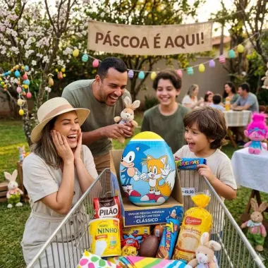 Bala Explosiva em P&oacute; Sonic com Ovo Surpresa Sabor Morango Sem A&ccedil;&uacute;car 2,2g