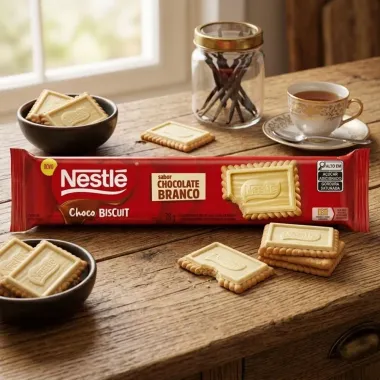 Biscoito Nestl&eacute; Choco Biscuit Chocolate Branco 78g
