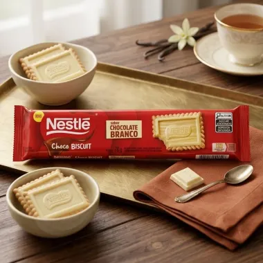 Biscoito Nestl&eacute; Choco Biscuit Chocolate Branco 78g