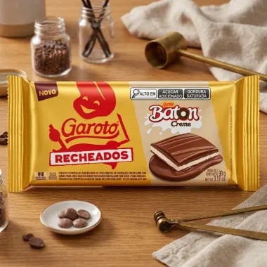 Chocolate Garoto Recheados Baton Creme 90g