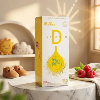Vitamin D True Source Baby E Kids Sabor Framboesa 20ml