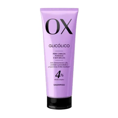 Shampoo OX Glic&oacute;lico 4% Glicolic Complex Cabelos Porosos e Sem Brilho 200ml e Condicionador 170ml