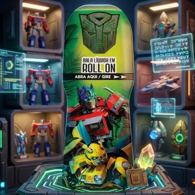 Bala L&iacute;quida Roll-on Transformers Sabor Morango