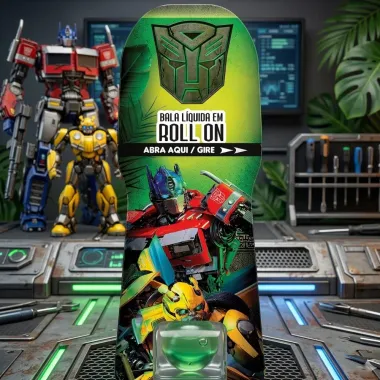 Bala L&iacute;quida Roll-on Transformers Sabor Morango