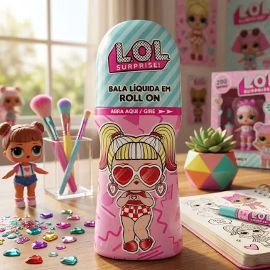 Bala L&iacute;quida Roll-on L.O.L. Surprise Sabor Morango