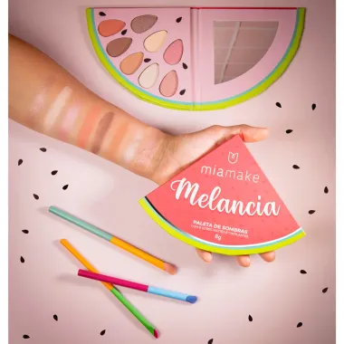 Paleta de Sombras Miamake Melancia 8 Cores Mattes e Cintilantes 8g