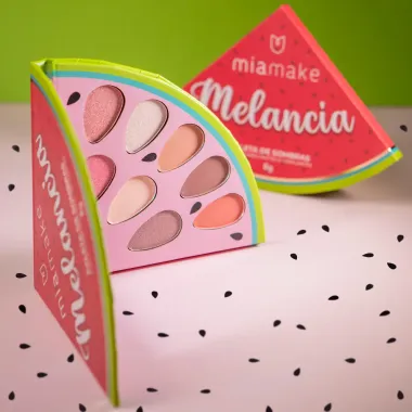 Paleta de Sombras Miamake Melancia 8 Cores Mattes e Cintilantes 8g