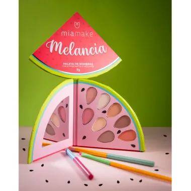 Paleta de Sombras Miamake Melancia 8 Cores Mattes e Cintilantes 8g