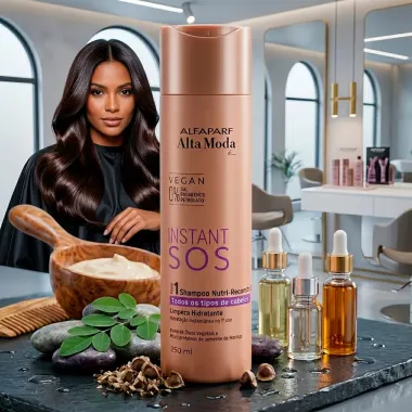 Shampoo Nutri Reconstrutor Alta Moda Instant SOS Todos os Tipos de Cabelo 250ml