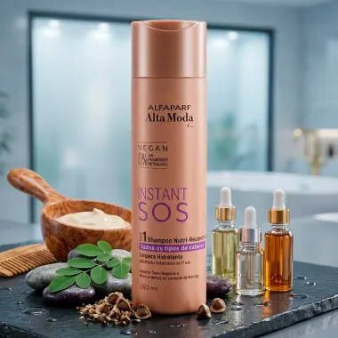 Shampoo Nutri Reconstrutor Alta Moda Instant SOS Todos os Tipos de Cabelo 250ml