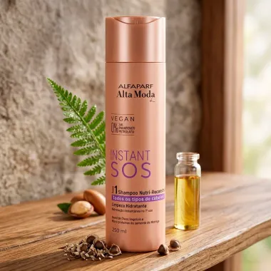 Shampoo Nutri Reconstrutor Alta Moda Instant SOS Todos os Tipos de Cabelo 250ml