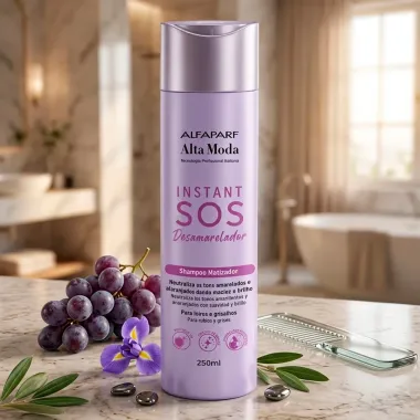 Shampoo Matizador Alta Moda Instant SOS Desamarelador 250ml