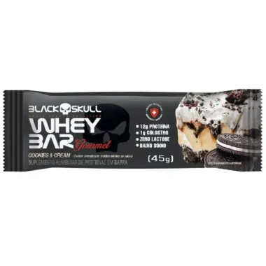 Barra de Prote&iacute;na Whey Bar Gourmet Sabor Cookies e Cream 12g de Prote&iacute;na 40g