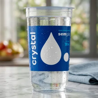 &Aacute;gua Mineral Natural Crystal Sem G&aacute;s Copo 200ml