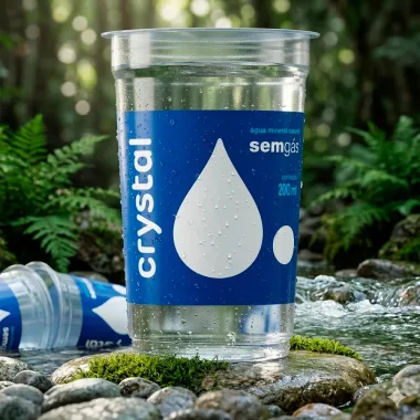 &Aacute;gua Mineral Natural Crystal Sem G&aacute;s Copo 200ml