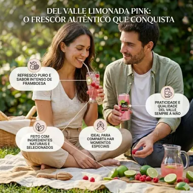 Suco Del Valle Limonada Sabor Pink Lata 290ml