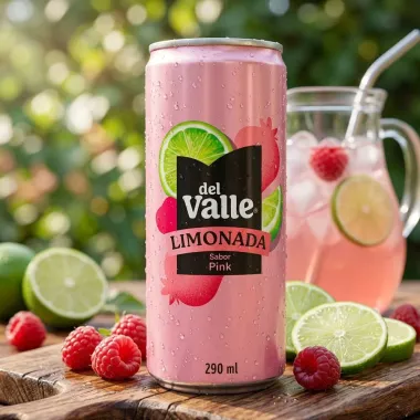 Suco Del Valle Limonada Sabor Pink Lata 290ml
