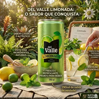 Suco Del Valle Limonada Sabor Classic Lata 290ml
