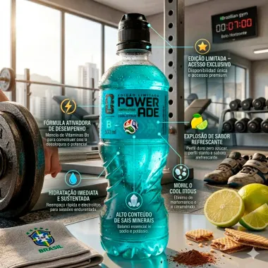 Isot&ocirc;nico Powerade Contra Ataque Cool Citrus 500ml