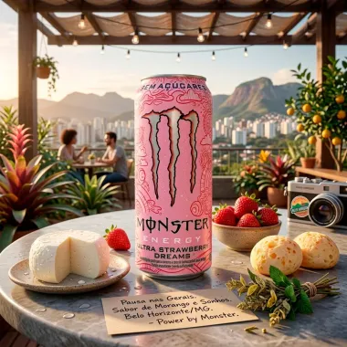 Energetico Monster Energy Ultra Strawberry Dreams Sem A&ccedil;&uacute;cares 473ml