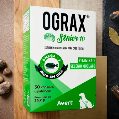 Ograx S&ecirc;nior 10 para C&atilde;es e Gatos 30 C&aacute;psulas Gelatinosas