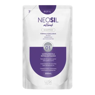 Shampoo Antiqueda Neosil Attack U.SK Passo 01 Refil 200ml