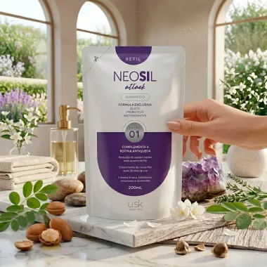 Shampoo Antiqueda Neosil Attack U.SK Passo 01 Refil 200ml