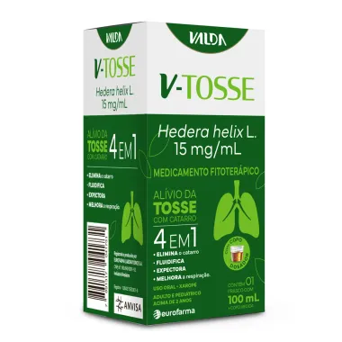 V-Tosse Hedera Helix L. 15mg/ml Valda 4 em 1 Xarope com 100ml