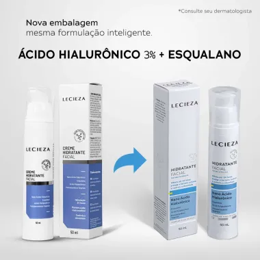 Lecieza Hidratante Facial Nano &Aacute;cido Hialur&ocirc;nico Todos os Tipos de Pele 50ml